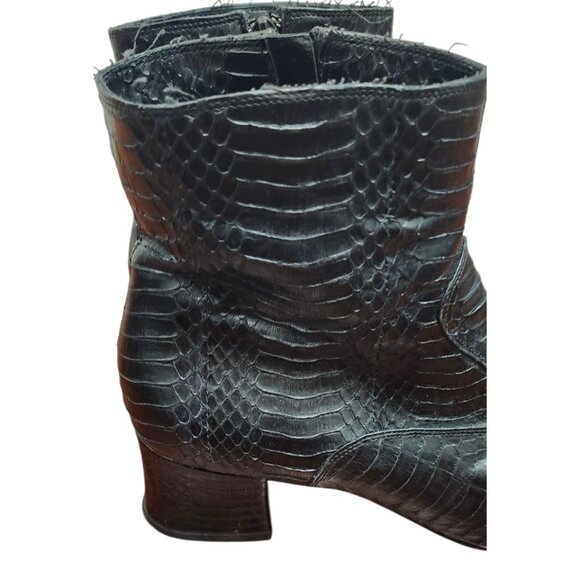 Gianni Barbato archive rare Python Leather black ankle boots shoes Size: EU 39.5 - Picture 6 of 12